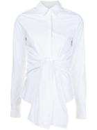 Derek Lam 10 Crosby Knot Detail Poplin Shirt, Women's, Size: 4, White, Cotton