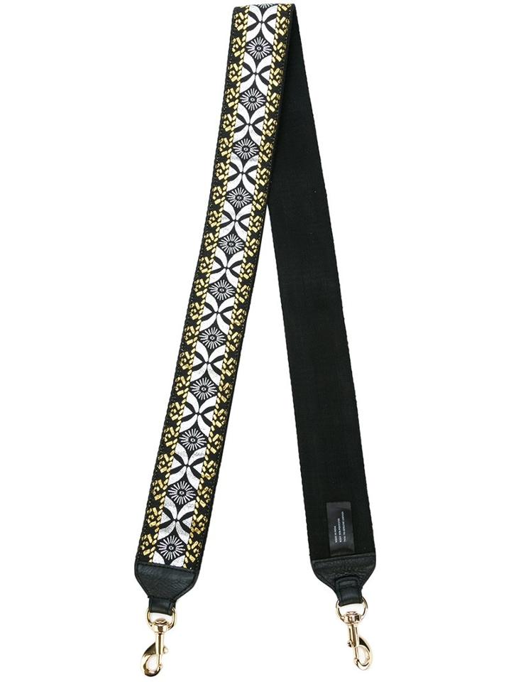 Rebecca Minkoff - Embroidered Bag Strap - Women - Cotton/leather - One Size, Women's, Black, Cotton/leather
