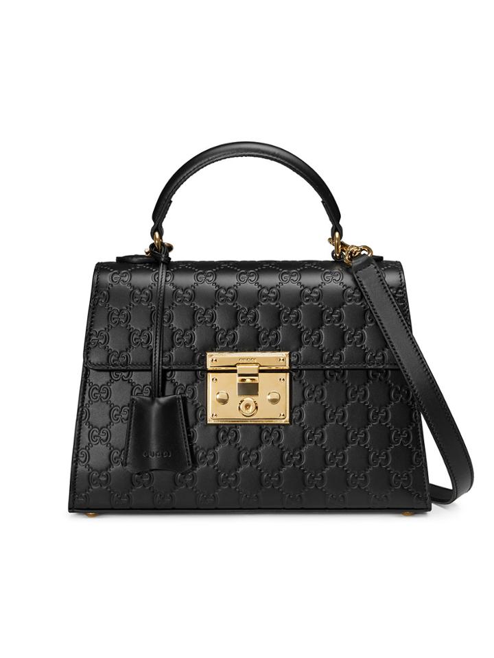 Gucci Padlock Gucci Signature Top Handle Bag - Black