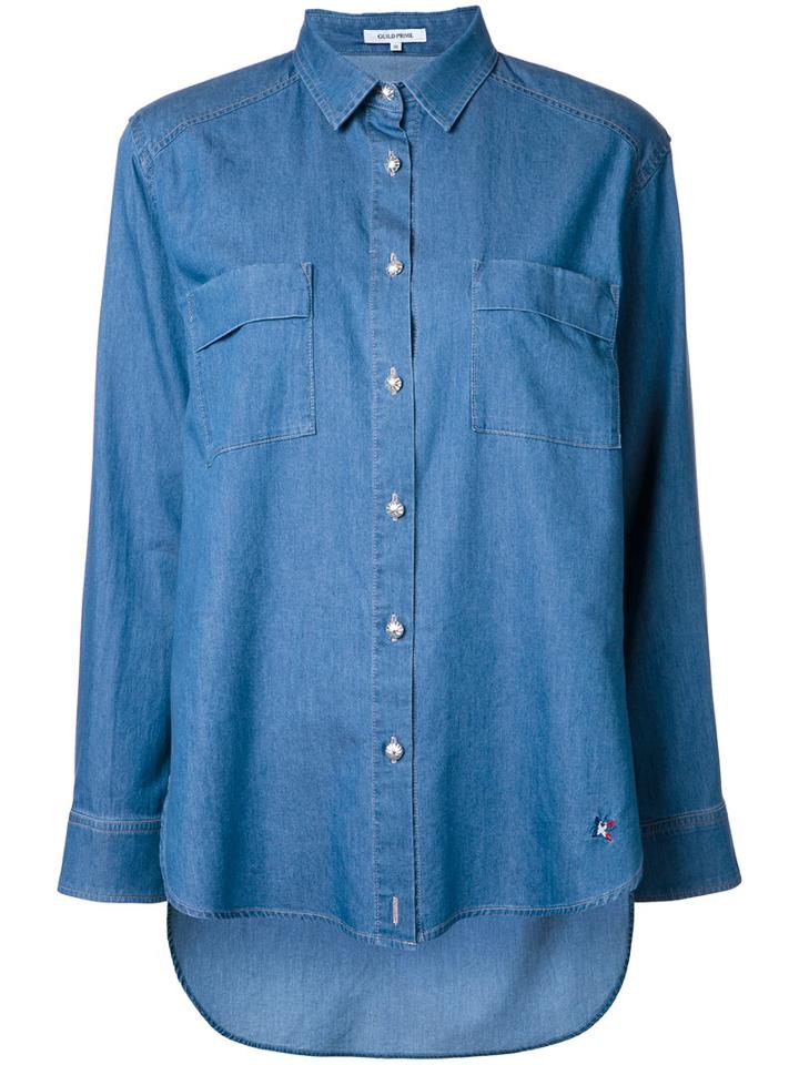 Guild Prime Denim Shirt, Women's, Size: 34, Blue, Cotton/nylon/cupro