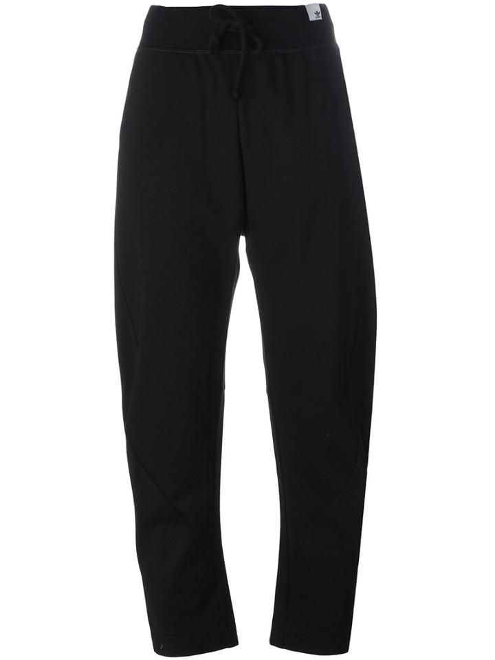 Adidas - Drawstring Tapered Trousers - Women - Cotton - 36, Women's, Black, Cotton