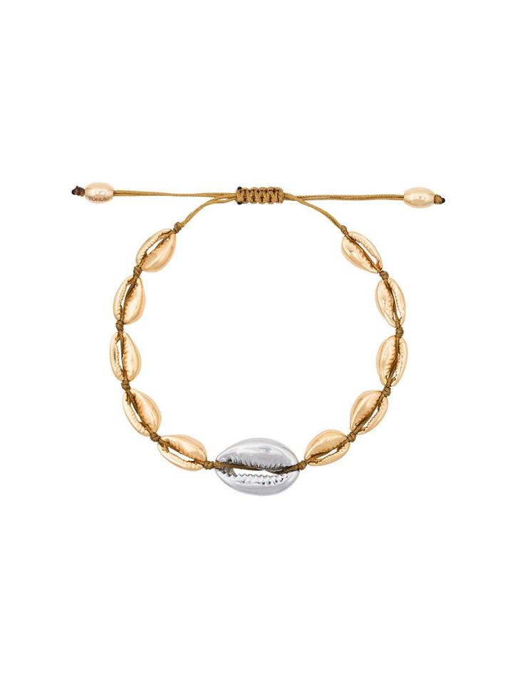 Tohum Puka Shell Bracelet - Metallic