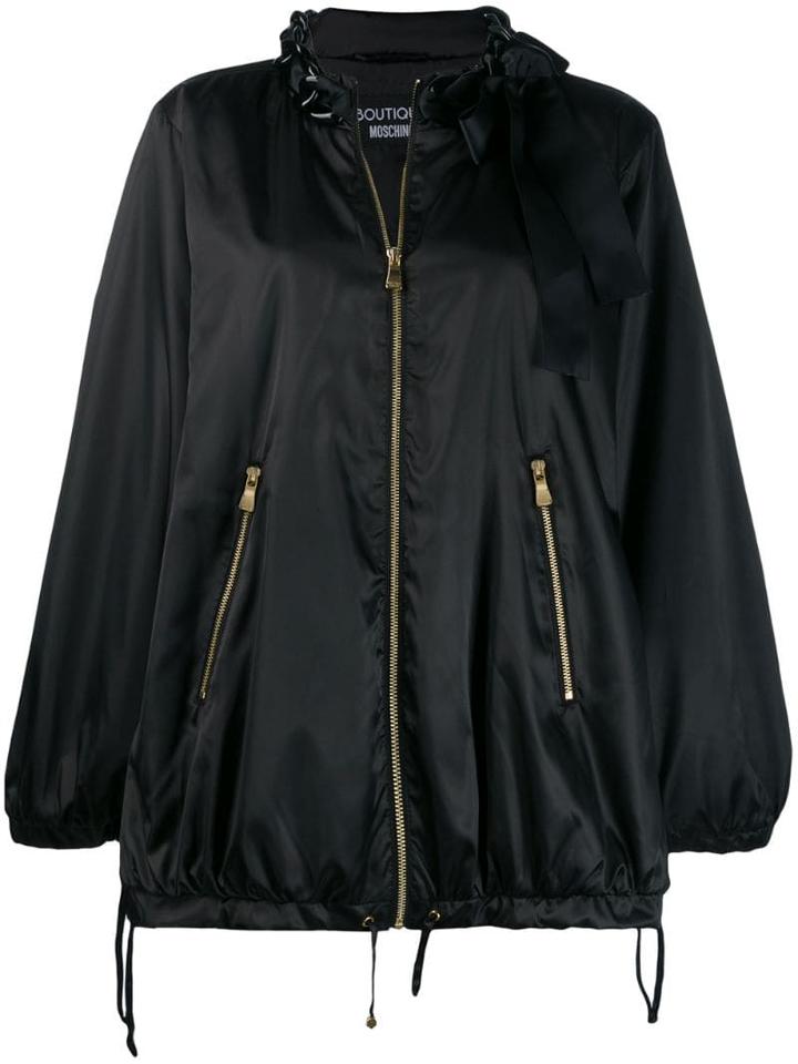 Boutique Moschino Satin Bomber Jacket - Black