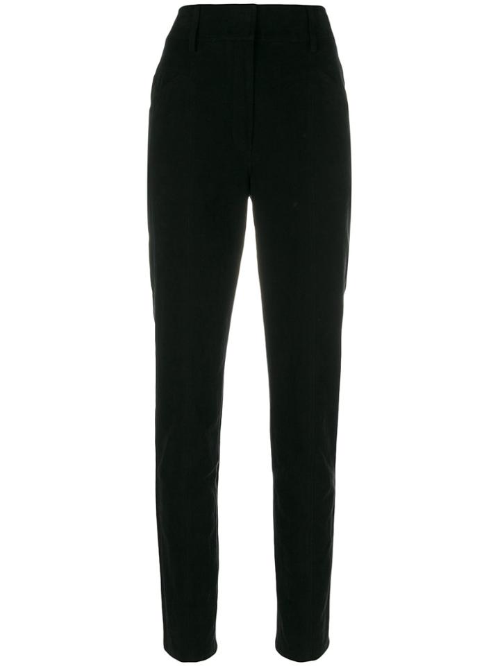Saint Laurent High-waisted Tailored Trousers - Black