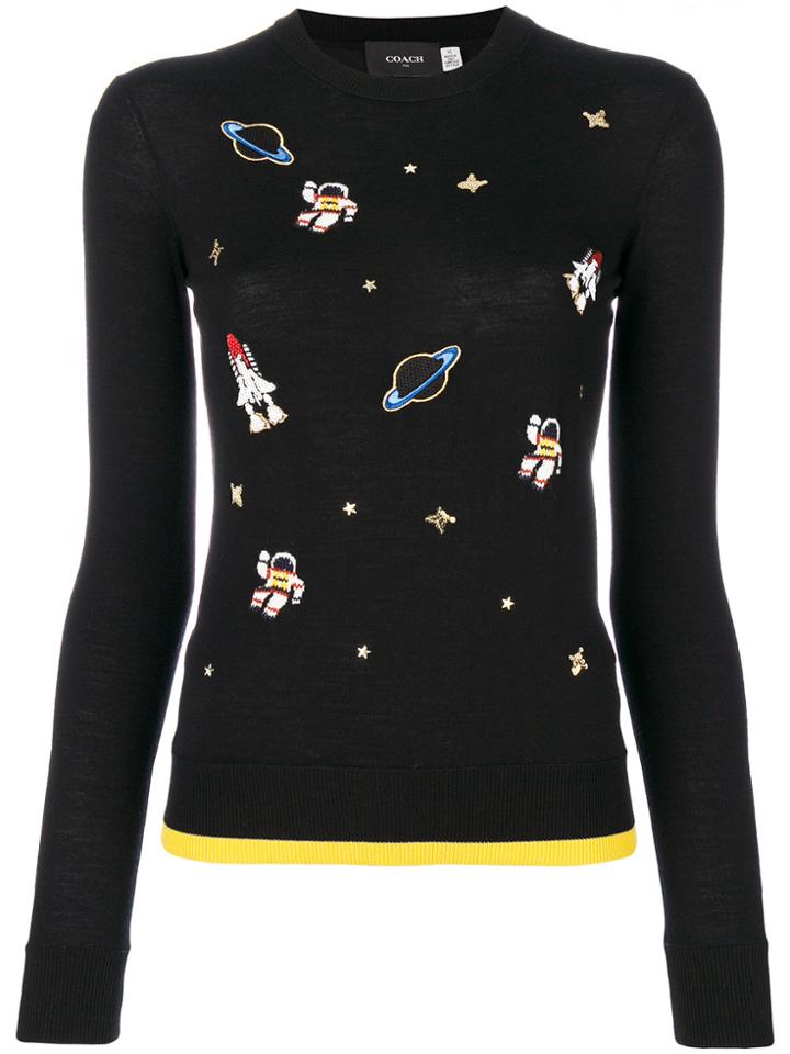 Coach All Over Pace Sweater - Black