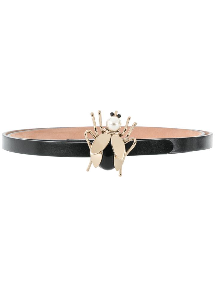 Red Valentino Bug Buckle Belt - Black