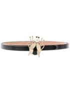 Red Valentino Bug Buckle Belt - Black