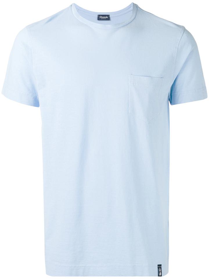 Drumohr - Chest Pocket T-shirt - Men - Cotton - M, Blue, Cotton