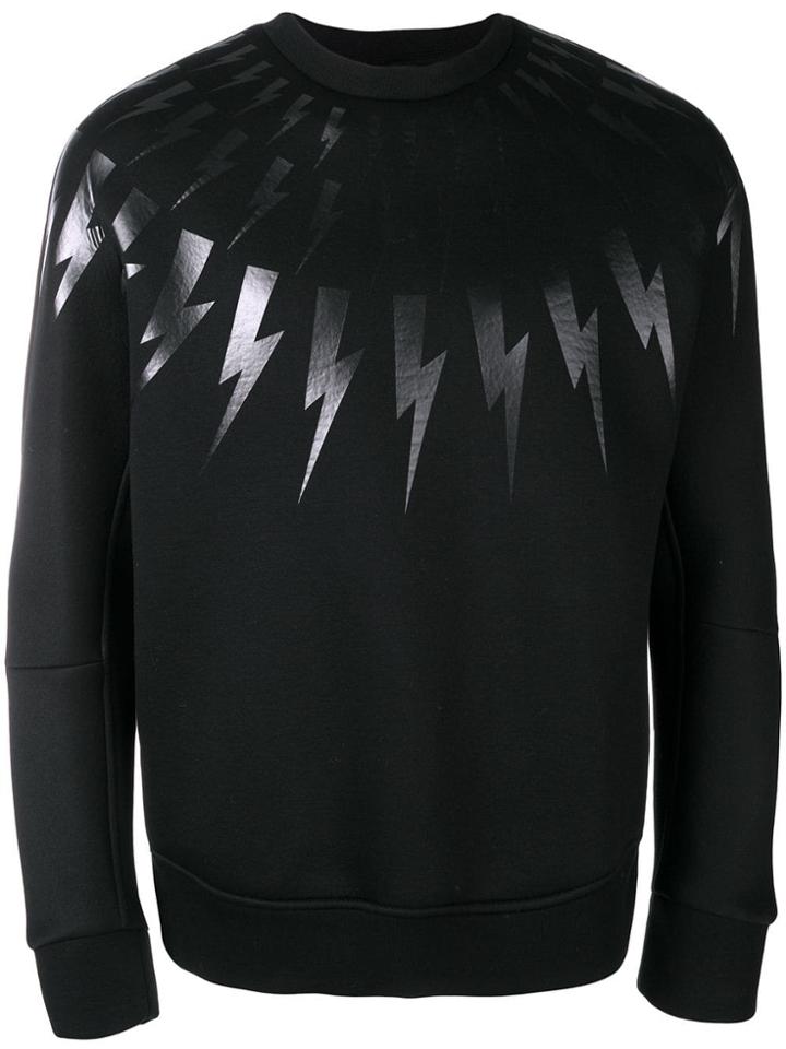 Neil Barrett Bolt Print Sweatshirt - Black