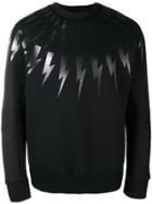 Neil Barrett Bolt Print Sweatshirt - Black