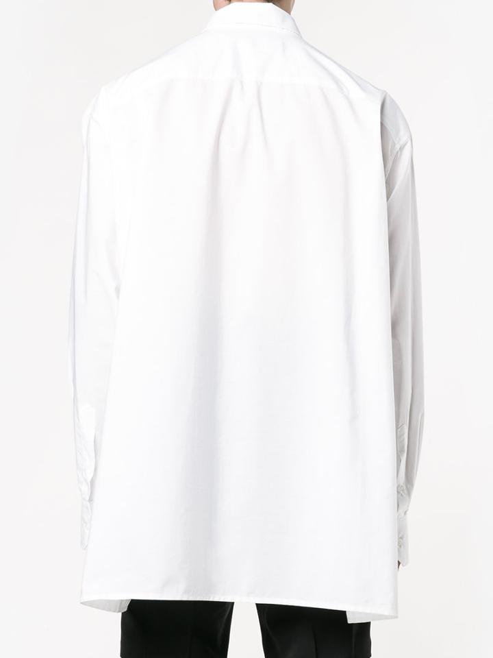 Raf Simons Photo Printed Oversized Shirt, Men's, Size: 48, White, Cotton