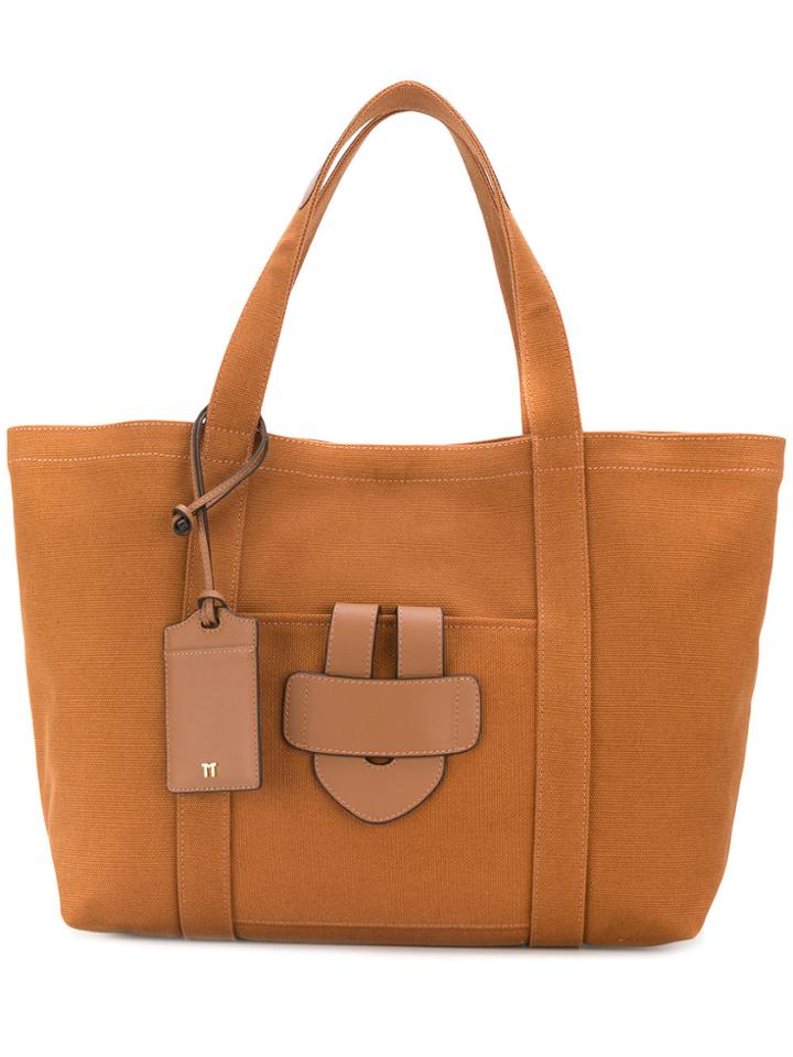 Tila March Simple Large Tote Bag - Brown