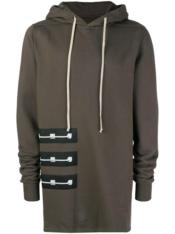 Rick Owens Drkshdw Longline Hoodie - Grey