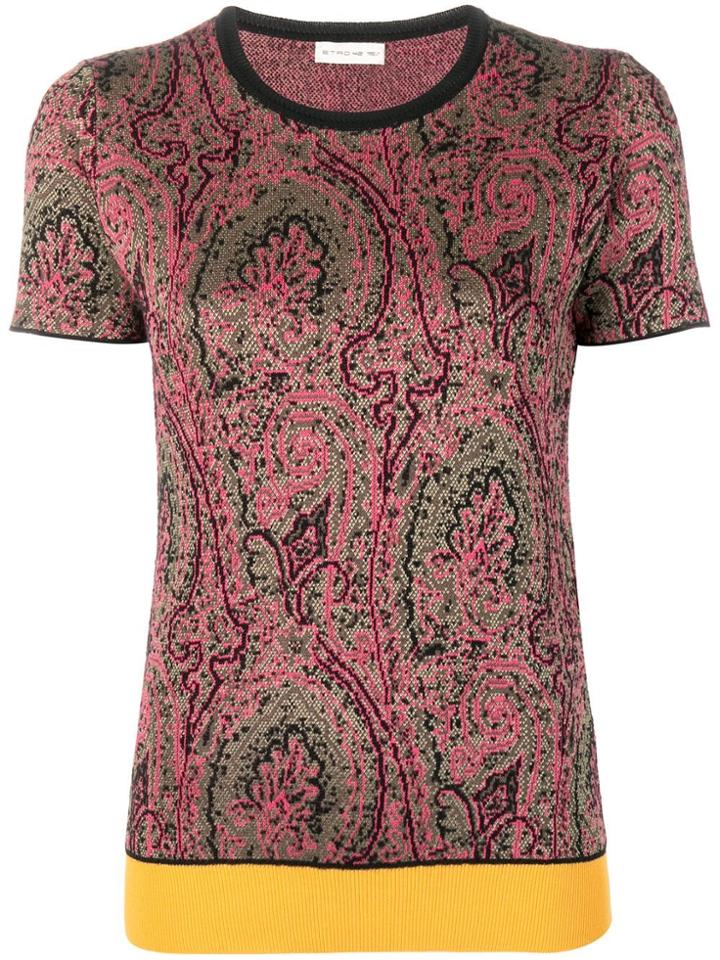 Etro Bohemian Print T-shirt - Black