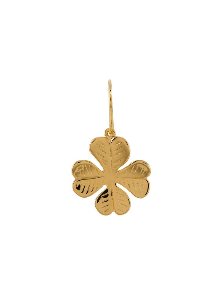 Aurelie Bidermann Four-leaf Clover Pendant Earrings - Gold