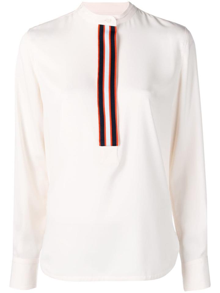 Calvin Klein Stripe Detail Blouse - White