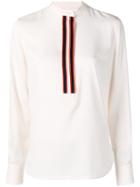 Calvin Klein Stripe Detail Blouse - White