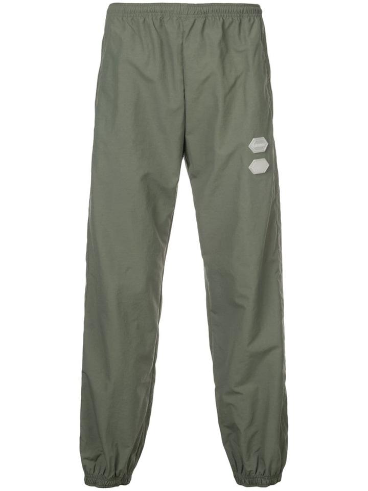 Off-white Side Logo Patch Trousers - Green