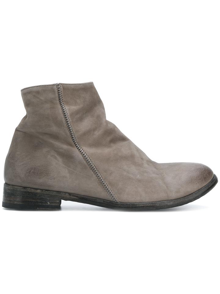 The Last Conspiracy Side Stitch Ankle Boots - Grey