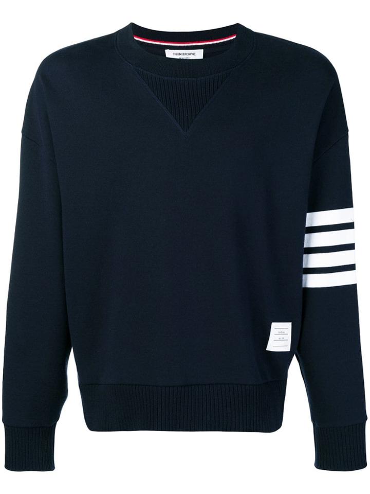 Thom Browne 4-bar Oversized Sweatshirt - Blue