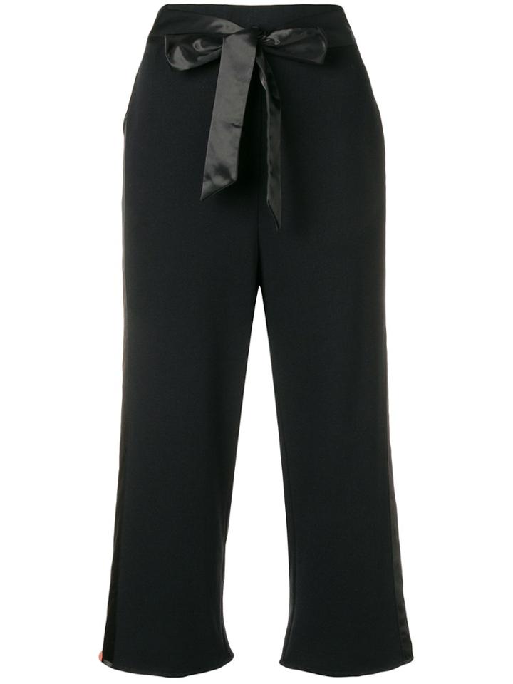 Irina Schrotter Bow Detail Cropped Trousers - Black