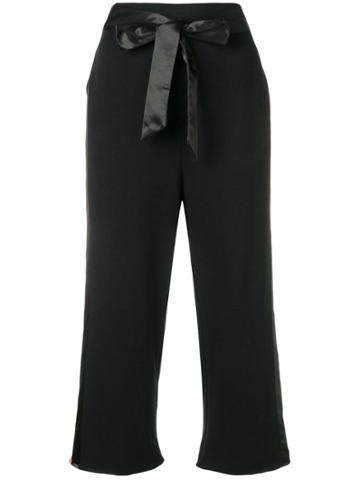 Irina Schrotter Bow Detail Cropped Trousers - Black