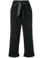 Irina Schrotter Bow Detail Cropped Trousers - Black