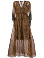 Antonelli All-over Print Dress - Brown