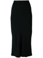 Rick Owens Pleated Back Skirt, Women's, Size: 40, Black, Acetate/viscose/cotton/nylon