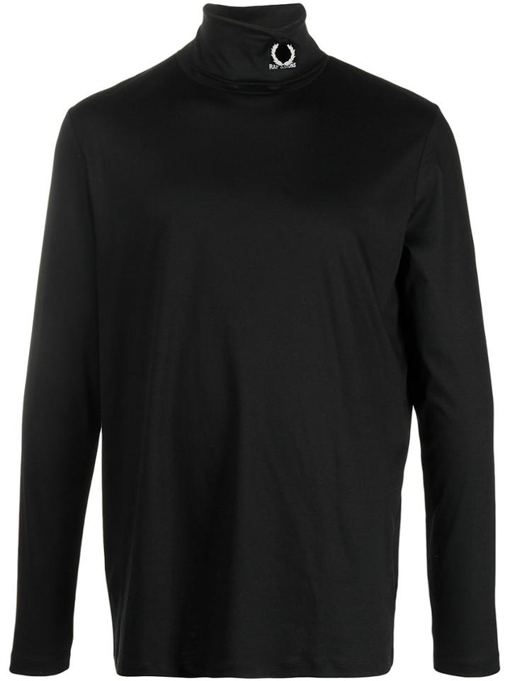 Raf Simons X Fred Perry Mixed Logo Rollneck Sweater - Black