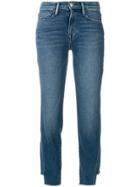 Frame Denim Asymmetric Hem Jeans - Blue