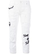Dsquared2 Glam Head Embroidered Jeans - White