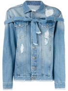 Steve J & Yoni P - Lace-up Denim Jacket - Women - Cotton - S, Blue, Cotton