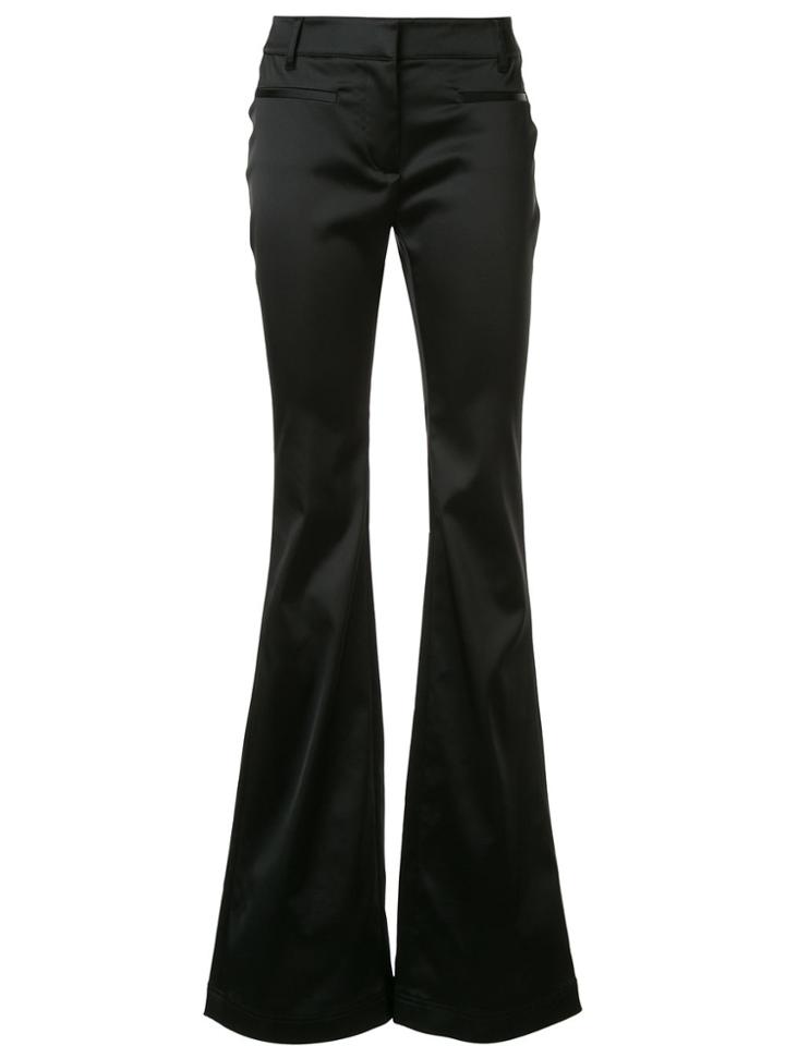 Tom Ford Satin Effect Flared Trousers - Black