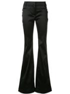 Tom Ford Satin Effect Flared Trousers - Black