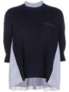 Sacai Contrast Sweater - Blue