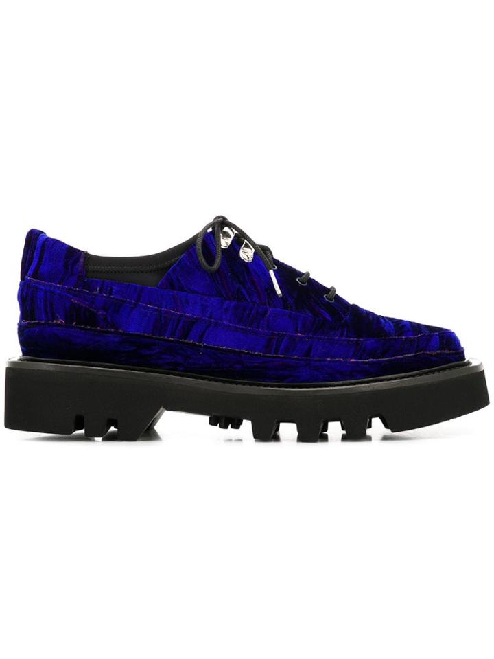 Rombaut Velvet Lace-up Shoes - Purple