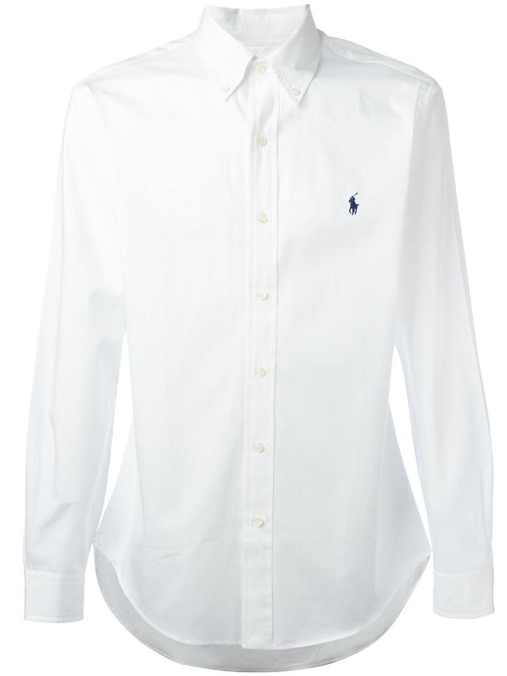 Polo Ralph Lauren Logo Embroidered Shirt, Size: Xxl, White, Cotton