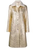 Bottega Veneta Metallic Button Coat - Gold