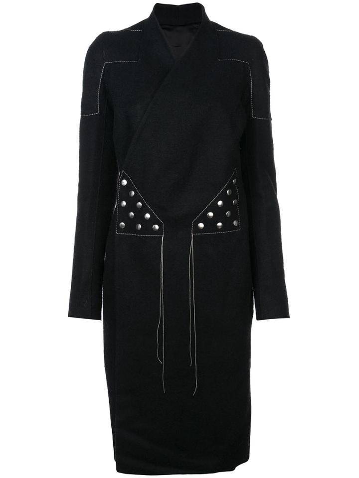 Rick Owens Wrap-around Coat - Black