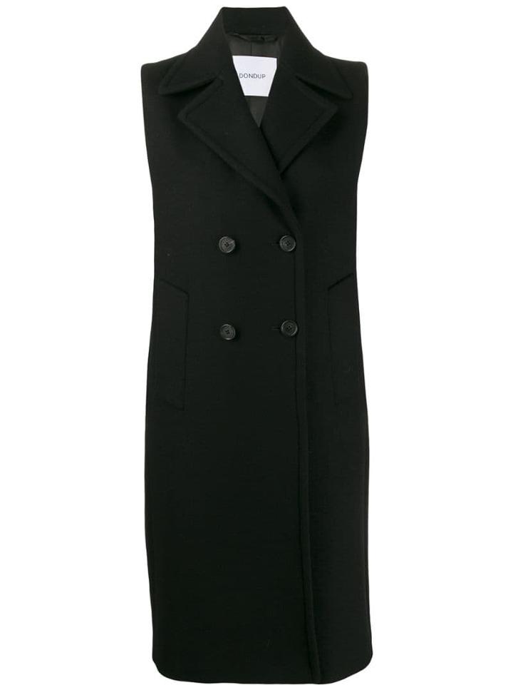 Dondup Fitted Double-breasted Vest - Black