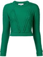 Milly Cropped Jumper, Women's, Size: Small, Green, Wool