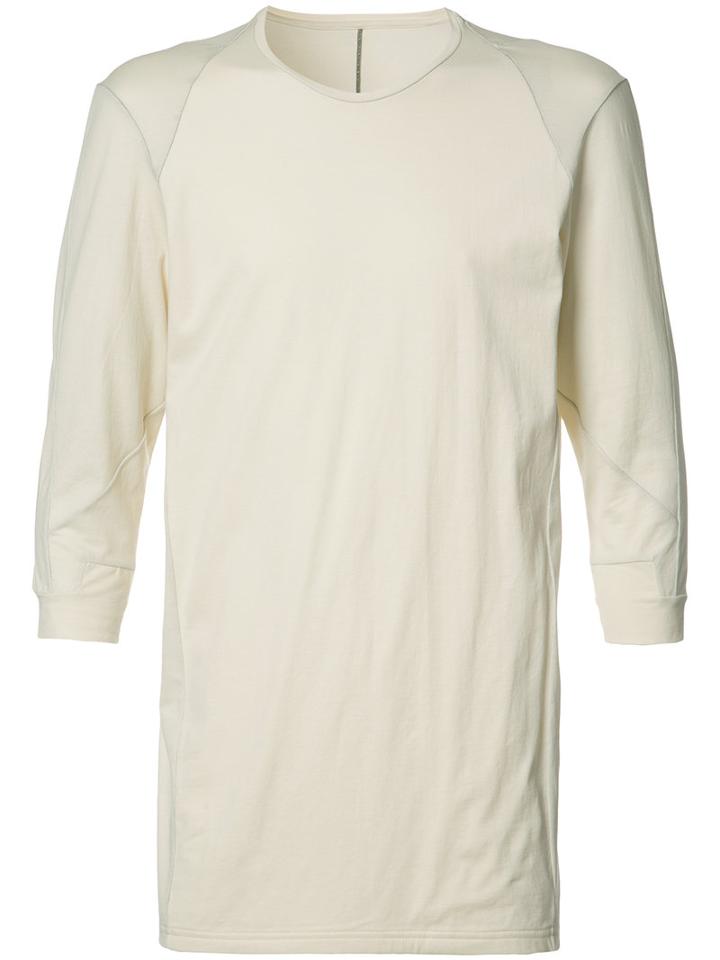 Devoa Three-quarter Sleeve T-shirt, Size: 3, White, Cotton