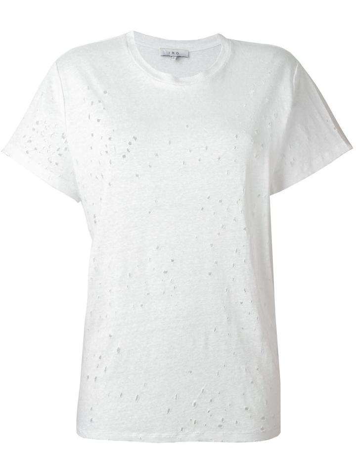 Iro Plain T-shirt, Women's, Size: Medium, White, Linen/flax