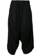 Private Stock Drop-crotch Cropped Trousers, Men's, Size: Large, Black, Nylon/alpaca