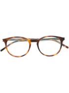Saint Laurent Eyewear Tortoiseshell Effect Glasses - Brown