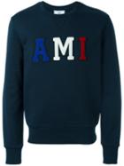 Ami Alexandre Mattiussi - Logo Patch Sweatshirt - Men - Cotton - Xxl, Blue, Cotton