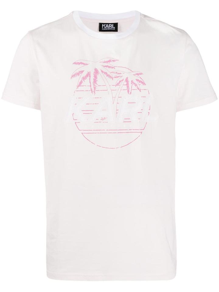 Karl Lagerfeld Logo Print T-shirt - Pink