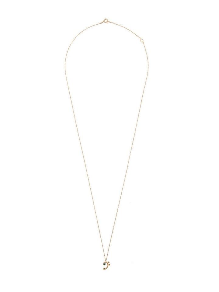 Adeesse Bass Clef Musical Note Charm Necklace - Yellow