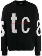 Just Cavalli Logo Slogan Sweater - Black